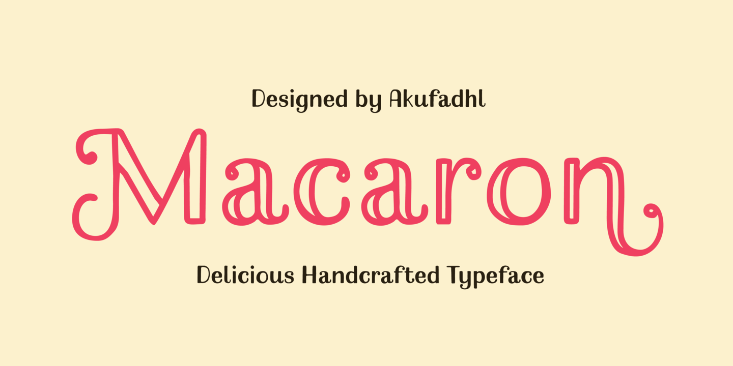 Пример шрифта Macaron